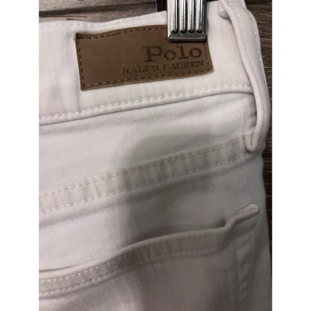 Polo Jeans Ralph Lauren Jeans Skinny Pants Womens Sz 30 White Khaki Denim - Picture 8 of 10